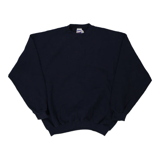 Vintage navy Made in USA Blank Bike Sweatshirt - mens x-large