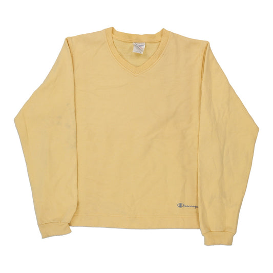 Vintage yellow Blank Champion Sweatshirt - womens medium