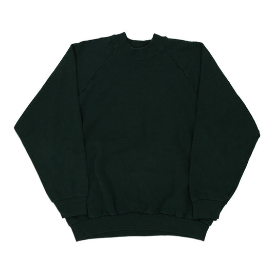 Vintage green Made in USA Blank Fruit Of The Loom Sweatshirt - mens large