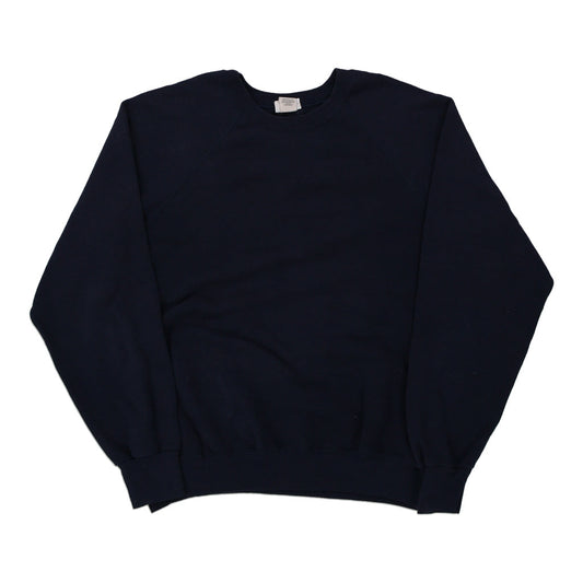 Vintage navy Made in USA Blank Bassett Walker Sweatshirt - mens x-large