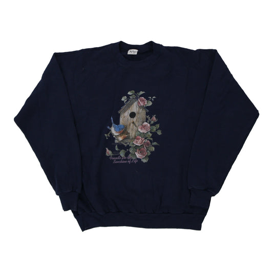 Vintage navy Made in USA Tease Sweatshirt - womens x-large