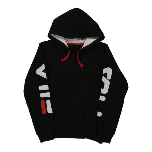 Vintage black Age 10-12 Fila Hoodie - boys x-large