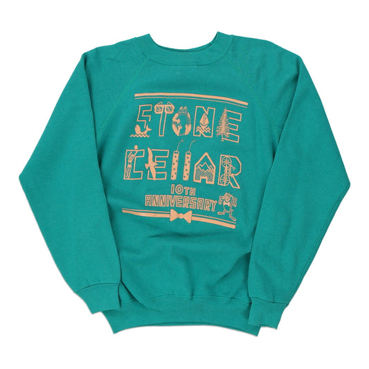 Vintage teal Stone Cellar 10th Anniversary Hanes Sweatshirt - womens small