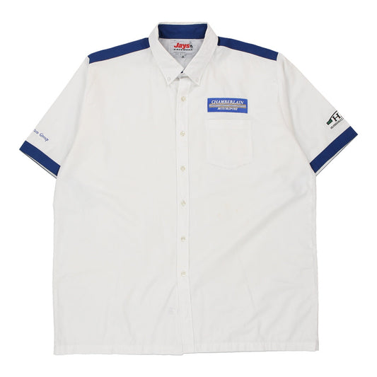 Vintage white Made in USA Chamberlain Jays Short Sleeve Shirt - mens xx-large