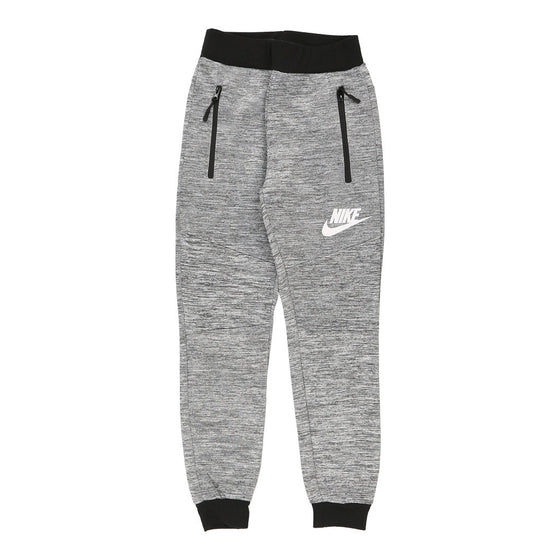 Bootleg Nike Leggings - Small Grey Polyester Blend