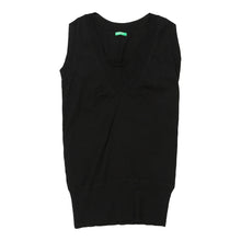  Vintage black Benetton Sweater Vest - womens medium