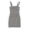 Vintage black & white Divided Bodycon Dress - womens x-small