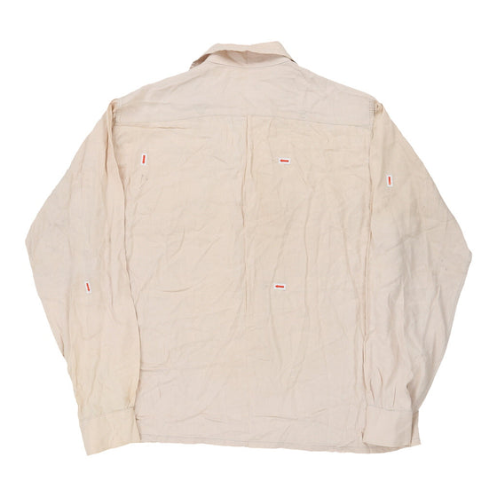 Vintage white Unbranded Flannel Shirt - mens large