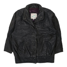  Vintage black Marie Le Blanc Leather Jacket - womens large