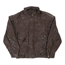  Vintage brown Kenneth Cole Leather Jacket - mens large