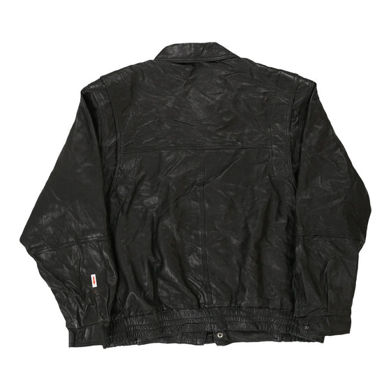 Vintage black London Fog Leather Jacket - mens small