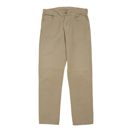Vintagebeige Cotton Belt Trousers - mens 34" waist