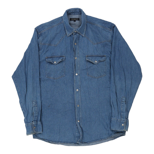 Vintage Dennis Day Denim Shirt - Large Blue Cotton
