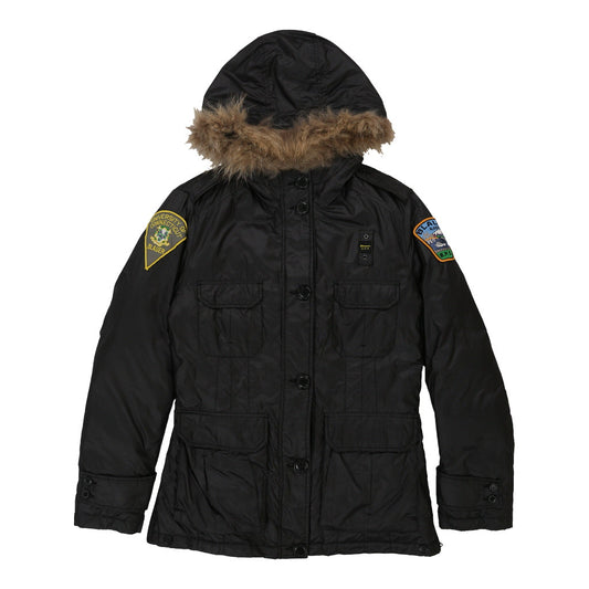 Vintage Blauer Coat - Medium Black Polyester