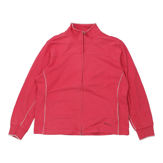 Vintage Champion Track Jacket - XL Pink Cotton