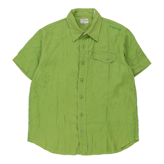 Vintage Energie Short Sleeve Shirt - XL Green Cotton