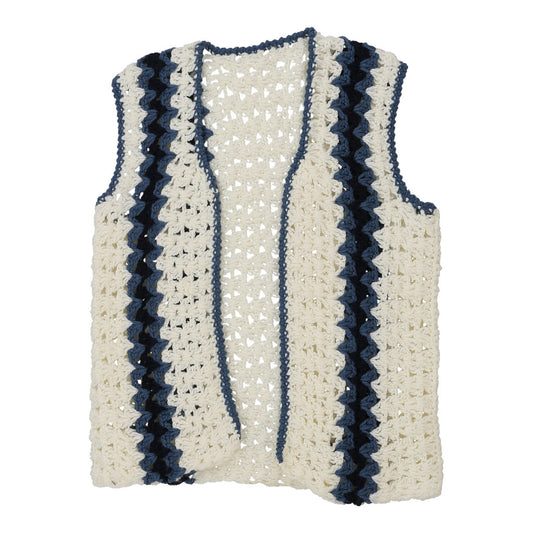 Vintage Unbranded Waistcoat - Large White Cotton