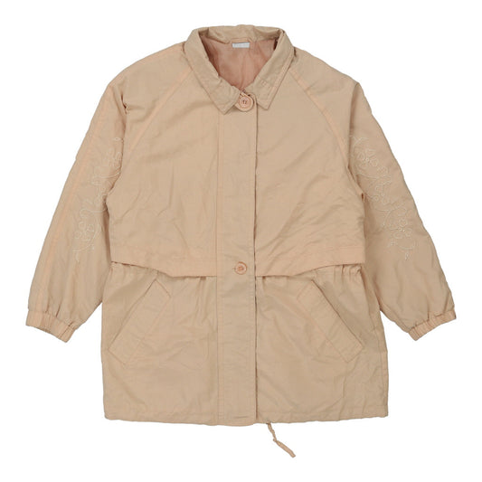 Vintage 1980's Unbranded Coat - Large Beige Polyester