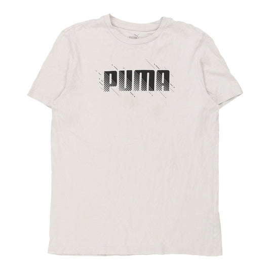 Vintage white Age 15-16 Puma T-Shirt - boys x-large