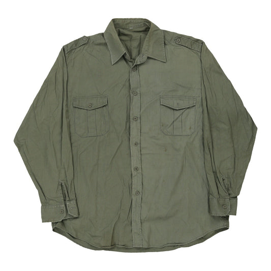 Vintage khaki Unbranded Shirt - mens x-large