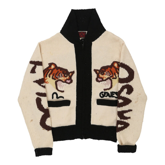 Vintage beige Evisu Zip Up - mens small