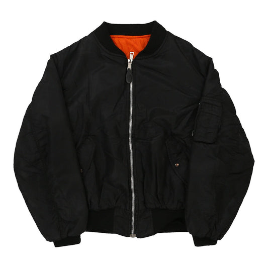 Vintage black MA1 Unbranded Bomber Jacket - mens medium