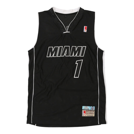 Vintage black Miami Heat Hardwood Classics Nba Jersey - mens large