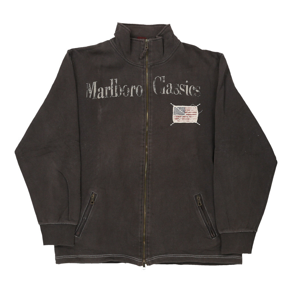 Vintage brown Marlboro Classics Zip Up - mens xx-large