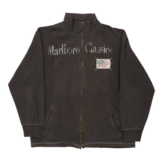 Vintage brown Marlboro Classics Zip Up - mens xx-large