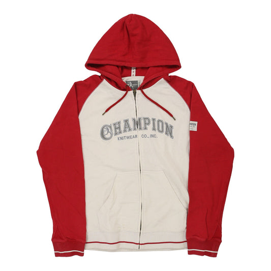Vintage white Champion Hoodie - mens x-large