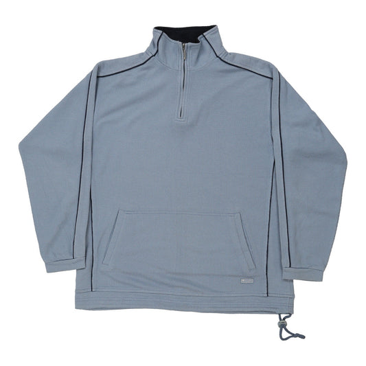 Vintage Champion 1/4 Zip - Medium Blue Cotton