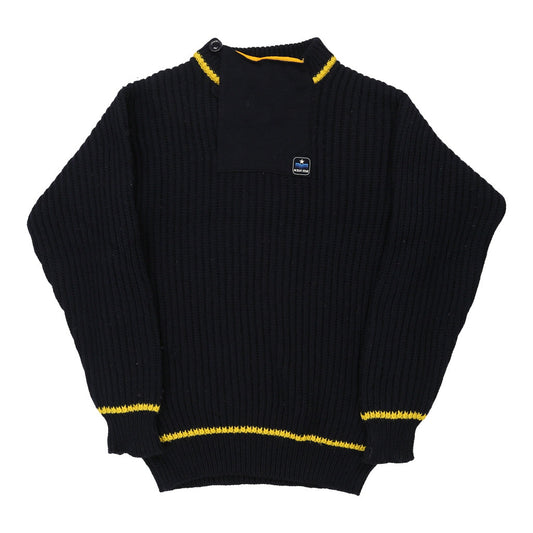 Vintage Ocean Star Jumper - XL Navy Virgin Wool