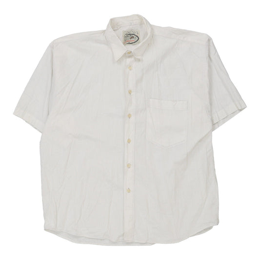 Vintage Donalley Short Sleeve Shirt - XL White Cotton