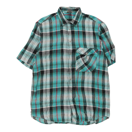 Vintage Unbranded Checked Short Sleeve Shirt - Large Multicoloured Cotton