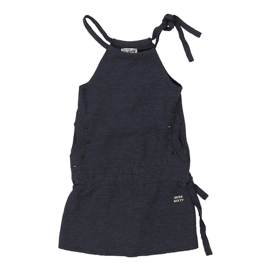 Vintage Age 4 Miss Sixty Dress - XS Navy Cotton