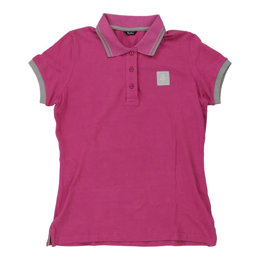 Vintage Refrigiwear Polo Shirt - Medium Pink Cotton