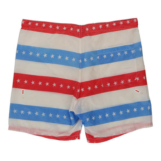 Vintage multicoloured Johnny Lambs Swim Shorts - mens medium