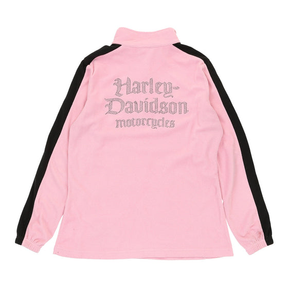 Harley Davidson Spellout Fleece - Medium Pink Polyester fleece Harley Davidson   