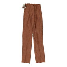  Mash Trousers - 25W UK 6 Brown Linen - Thrifted.com
