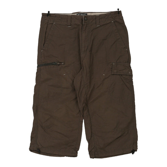Vintage Columbia Cargo Shorts - 32W 20L Brown Polyester Blend