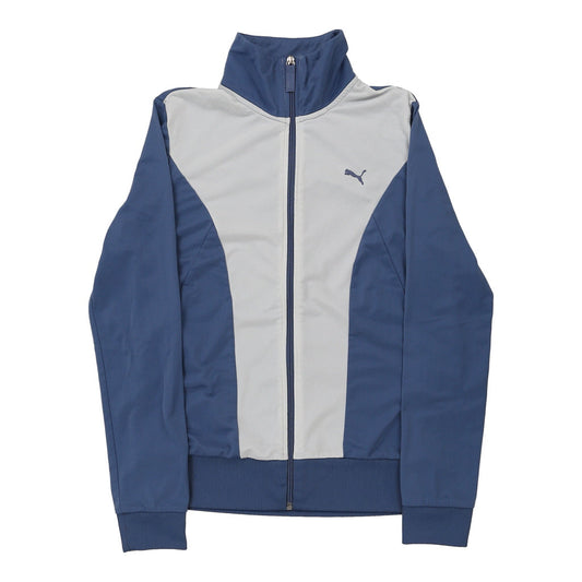 Vintage Puma Track Jacket - Medium Blue Polyester