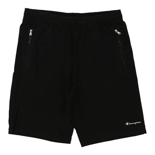 Vintage Champion Sport Shorts - XL Black Cotton Blend