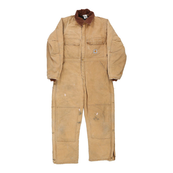 Vintage beige Heavily Worn Carhartt Boiler Suit - mens x-large