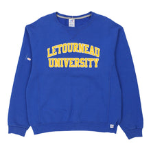  Vintage blue Letourneau University Russell Athletic Sweatshirt - mens medium