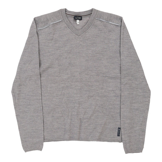 Vintage grey Armani Jeans Jumper - mens medium