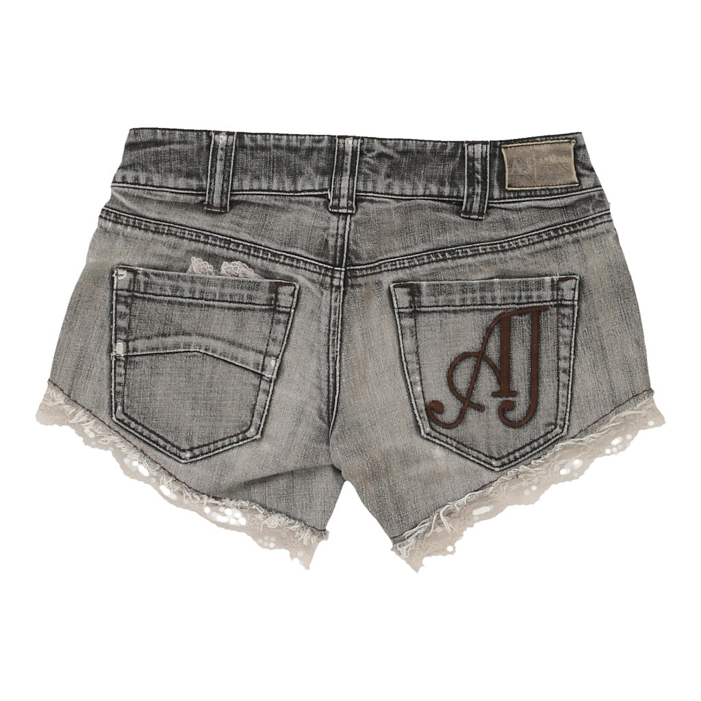 Vintage grey Armani Jeans Denim Shorts - womens 28" waist