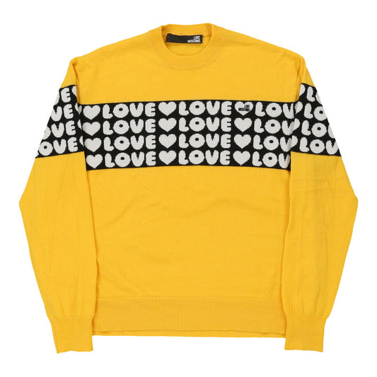 Vintage yellow Love Moschino Jumper - womens medium