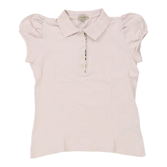Vintage pink Burberry London Polo Shirt - womens medium