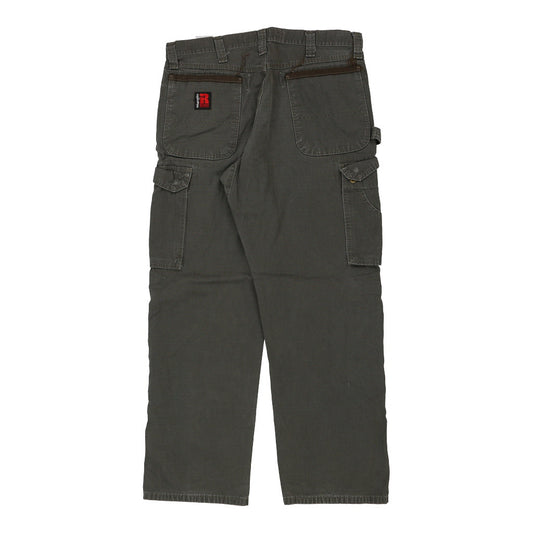 Vintage khaki Wrangler Cargo Trousers - womens 34" waist