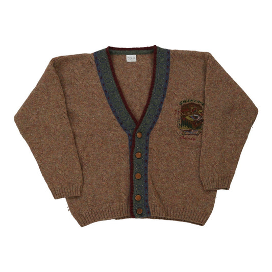 Vintage Green Lake Ciunga Cardigan - Small Brown Wool